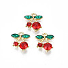 Rack Plating Alloy Rhinestone Pendants X-PALLOY-S139-017-1