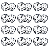 12Pcs Dice Enamel Pin JEWB-FH0003-03-1