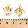 Brass Micro Pave Cubic Zirconia Stud Earring Findings KK-E107-19G-3