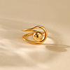 Round Beaded Brass Adjustable Finger Rings FS-WG25FED-01-3