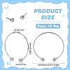 10Pcs Fashion 304 Stainless Steel Cuff Bangles Set BJEW-SC0001-20-2