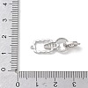 925 Sterling Silver Micro Pave Clear Cubic Zirconia Fold Over Clasps SE-CBAF1B0-02P-2