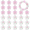 30Pcs 2 Colors Handmade Lampwork Beads LAMP-WR0001-06-1