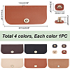   4Pcs 4 Colors PU Imitation Leather Sew on Bag Covers FIND-PH0006-35-4