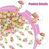 100Pcs Glass Connector Charms PALLOY-FZ00018-3