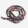 Electroplate Transparent Glass Beads Strands EGLA-A034-T2mm-N15-2