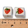 Printed Handmade Porcelain Beads LAMP-D303-06F-02-4