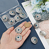 10Pcs 1-Hole Alloy & Resin Beads Buttons BUTT-HY0001-10-3