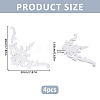 PU Flower Carved Corner Decor AJEW-WH0709-423-2