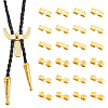 120Pcs 3 Styles Brass Bolo Tie Slides Clasp Accessories KK-PH0011-01-1