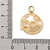 Brass Micro Pave Black Cubic Zirconia Pendants CU-CBA6344-07G-3