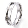 201 Stainless Steel Grooved Finger Ring Settings RJEW-TAC0017-6mm-03A-2