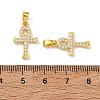 Easter Brass Micro Pave Clear Cubic Zirconia Pendants CU-L277-05G-3
