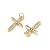 Brass Micro Pave Cubic Zirconia Pendants KK-Q068-49C-G-2