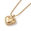 304 Stainless Steel Heart Pendant Necklaces NJEW-JN03268-1