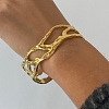 Hollow Out 304 Stainless Steel Cuff Bangles for Women FS-WG2A1E7-01-2