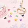 Light Gold Plated Acrylic Charms PALLOY-SC0002-58-5