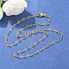 Brass Paperclip Chains Necklace for Women NJEW-P265-29G-4