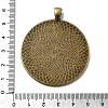 Tibetan Style Alloy Pendant Cabochon Settings TIBEP-R351-02AB-FF-3