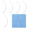 5Pcs 925 Sterling Silver Curved Tube Beads STER-TA0001-52-1