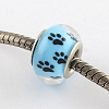 Large Hole Dog Paw Prints Pattern Resin European Beads OPDL-Q129-228A-2