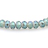 Full Rainbow Plated Faceted Rondelle  Glass Beads Strands GLAA-A024A-FR05-1