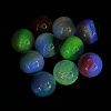Luminous Two Tone Resin & Glitter Powder Beads RESI-F073-04-5