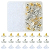 Brass Bullet Clutch Bullet Clutch Earring Backs with Pad KK-FS0001-43-1