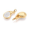 304 Stainless Steel and Handmade Polymer Clay Crystal Rhinestone Pendants STAS-T069-62-2