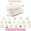 76Pcs 19 Styles Alloy Enamel Pendants ENAM-FS0004-23-4