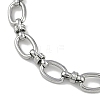 304 Stainless Steel Oval Link Bracelets for Men Women BJEW-G725-05P-2