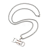 202 Stainless Steel Enamel Box Chain Sport Ball Pendant Necklaces for Men NJEW-K380-01A-02-2