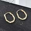 Brass Twist Hoop Earrings EJEW-Q014-02G-5