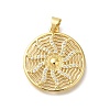 Rack Plating Brass Micro Pave Cubic Zirconia Pendants KK-Z086-62G-02-1