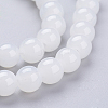 Imitation Jade Glass Round Beads Strands X-DGLA-S076-8mm-21-3