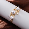 Rack Plating Brass Cuff Bangles for Women BJEW-C086-03G-3