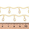 Brass Glass Scalloped Bar Chains CHC-T018-07G-3