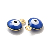 304 Stainless Steel Evil Eye Enamel Charms STAS-G302-03G-03-2