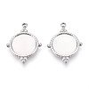 304 Stainless Steel Pendant Cabochon Settings STAS-T065-94P-1
