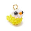 Glass Seed Beaded Bird Charms PALLOY-MZ00971-2