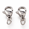 304 Stainless Steel Lobster Claw Clasps X-STAS-G240-01C-P-2