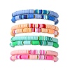 Handmade Polymer Clay Heishi Beads Stretch Bracelets Set BJEW-JB07258-1