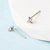 Brass Micro Pave Clear Cubic Zirconia Star Stud Earrings EJEW-L278-06P-3
