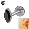 G23 Titanium Cubic Zirconia Horse Eye 17 Gauge Threadless Labrets for Women Men WG9E7C9-32-1