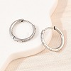 304 Stainless Steel Clear Cubic Zirconia Hoop Earrings EJEW-L307-05P-2