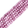 Anti-Tarnish Dyed Rondelle Glass Beads Strands EGLA-T021-3mm-17-12-1