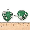 Natural & Synthetic Mixed Stone Heart Pendants G-S391-01-4