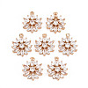 Rack Plating Brass Micro Pave Clear Cubic Zirconia Pendants KK-T060-43-RS-1