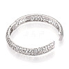 Brass Micro Pave Clear Cubic Zirconia Bracelets BJEW-N035-07P-5