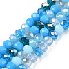 Electroplate Glass Beads Strands EGLA-SZ0001-32E-1